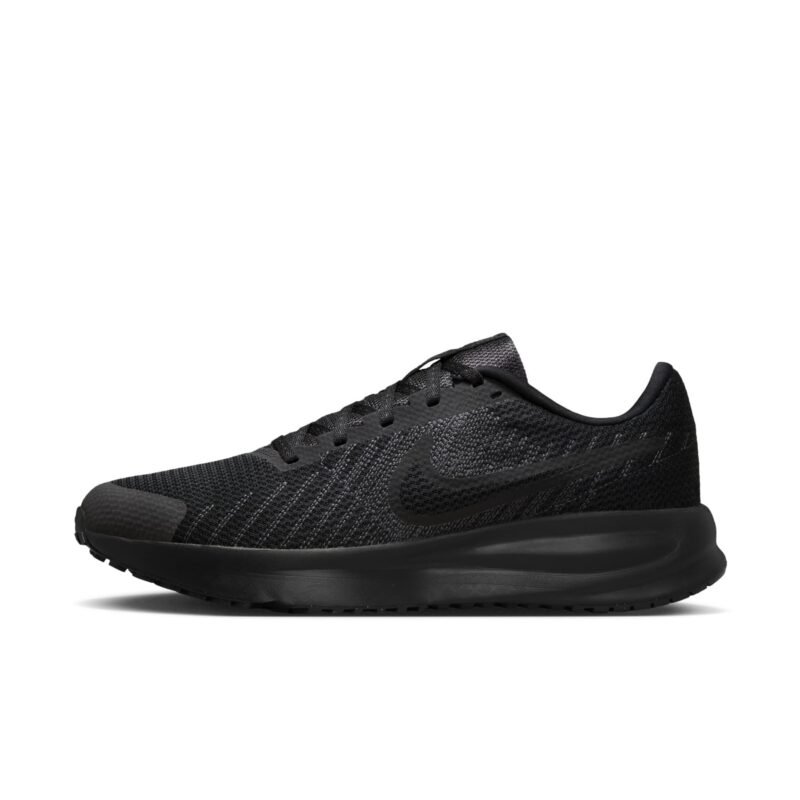 Nike Run Defy vyriški juodi sportiniai bėgimo batai HM9594-002 su tinkliniu viršumi ir amortizuojančiu Phylon vidpadžiu.