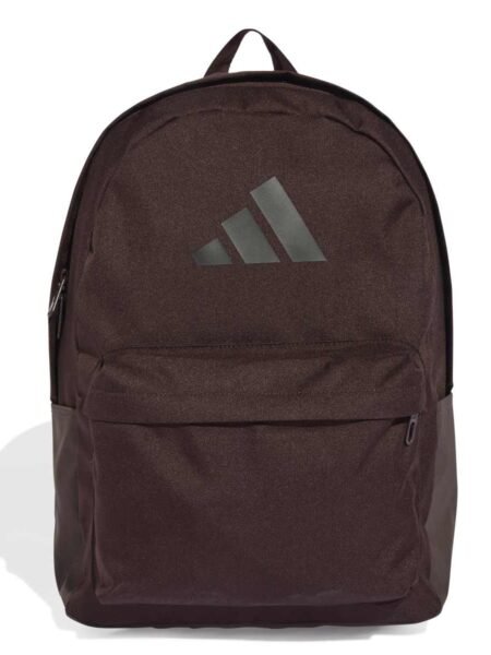 Adidas kuprinė Classic Bars JX9828 – ruda unisex kuprinė su juodu logotipu.