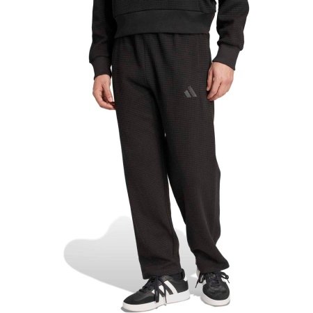 Adidas ALL SZN Waffle Knit Open Hem Pants JL6554 – vyriškos juodos plačios treninginės kelnės