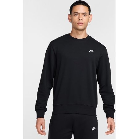 Nike vyriškas džemperis Sportswear Club Crew FT FN3888-010 – juodas džemperis be gobtuvo vyrams.