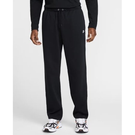 Nike vyrų kelnės Club French Terry Open-Hem HQ4422-010 – juodos laisvalaikio kelnės