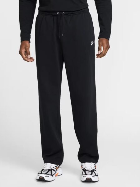 Nike vyrų kelnės Club French Terry Open-Hem HQ4422-010 – juodos laisvalaikio kelnės