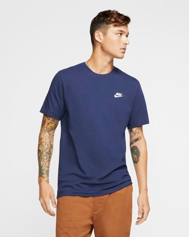 Nike vyriški medvilniniai marškinėliai Sportswear Club T-Shirt mėlyni AR4997-410