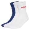 adidas linear crew socks cushioned jl6110 kojines 3 poros balta ir melyna.