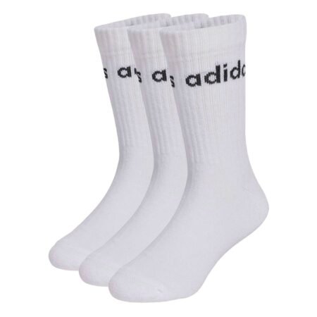 Adidas linear crew cushioned socks jx6595 -vaikiškos baltos kojines.
