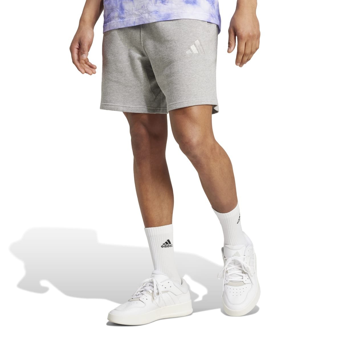 Adidas ALL SZN FT IY4152 | Pilki Vyriški Medvilniniai Šortai - Image 5
