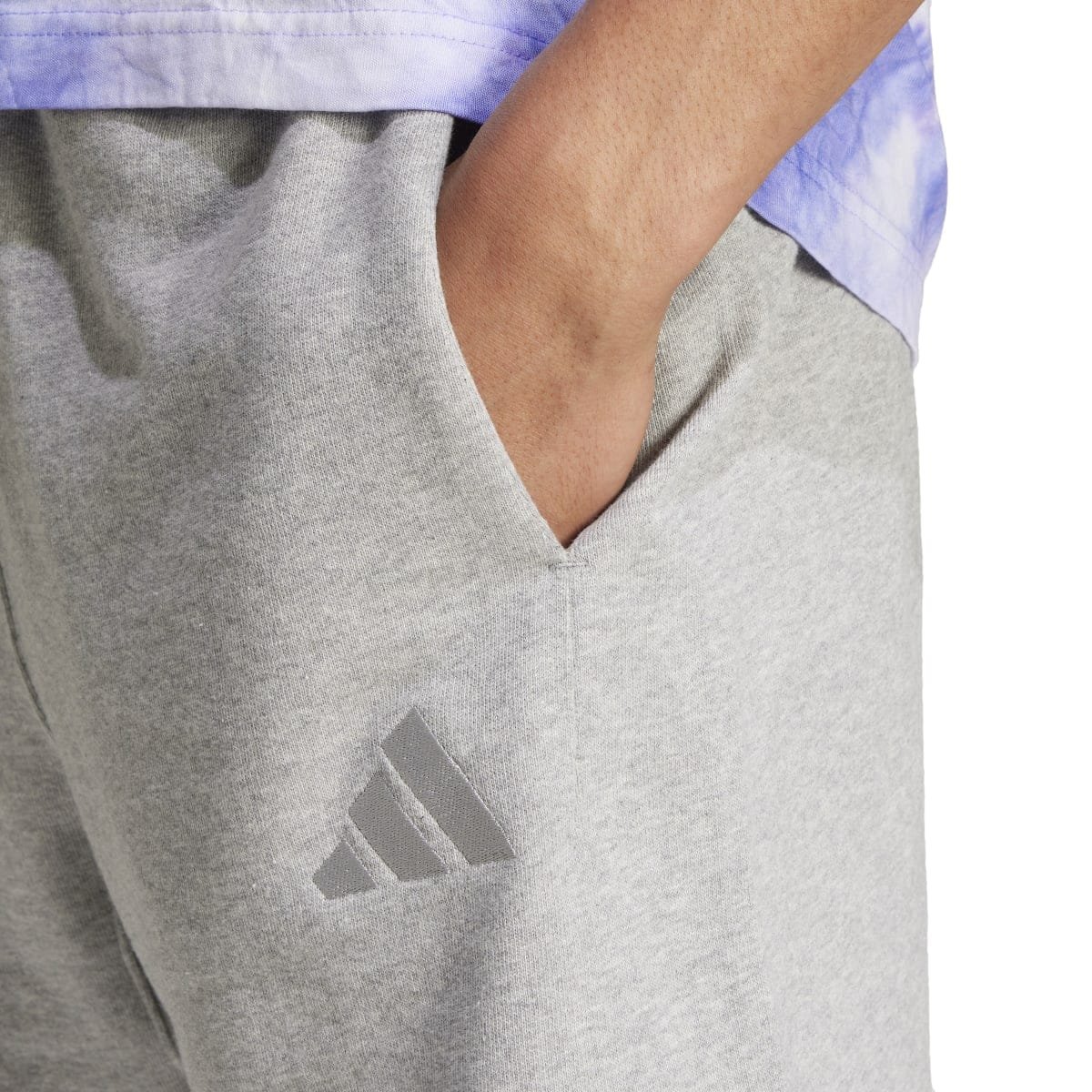 Adidas ALL SZN FT IY4152 | Pilki Vyriški Medvilniniai Šortai - Image 4