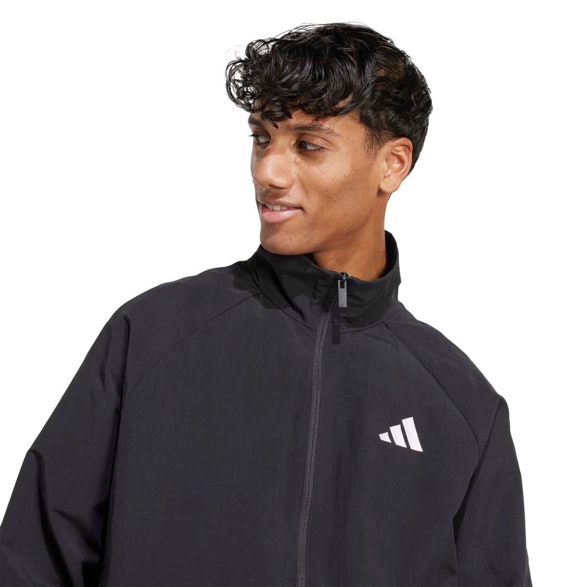 Adidas Essential Small Logo Windbreaker JM1772 – Juoda Vėstriukė Vyrams - Image 4