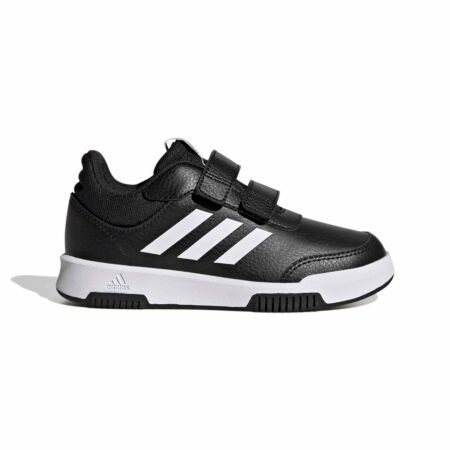 Juodi vaikiški sportiniai batai su lipukais Adidas Tensaur Sport 2.0 K, modelis GW6440.