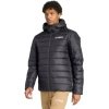 Adidas Terrex Multi Essentials CLIMAWARM Insulated Hooded Jacket KB2183 vyriška juoda striukė su gobtuvu – šilta, atspari vėjui ir vandeniui.