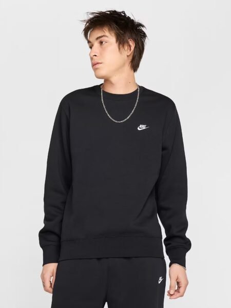 Nike M Sportswear Club Fleece Crew vyriškas juodas džemperis FN3886-010