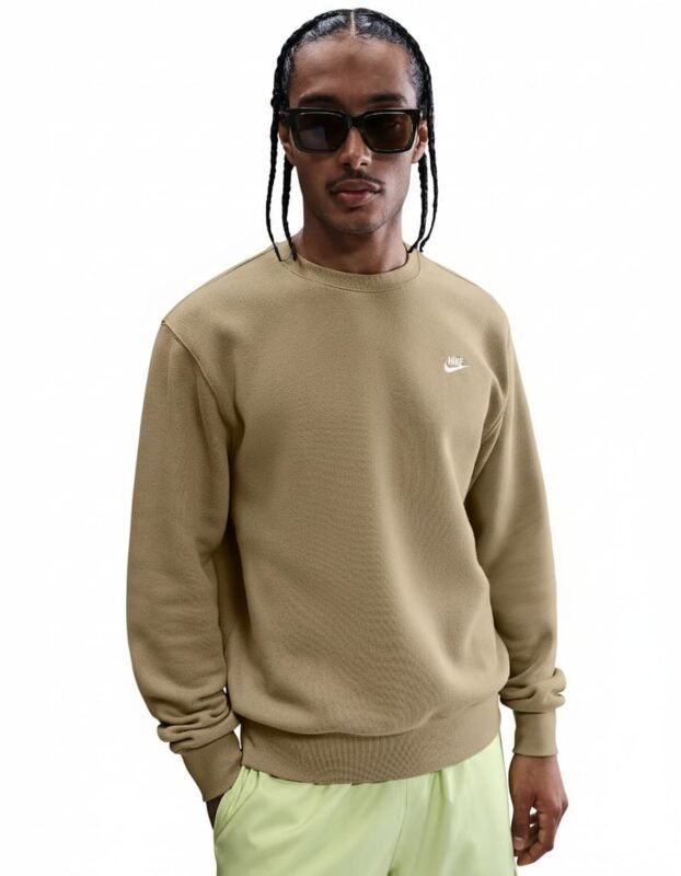 Nike M Sportswear Club Fleece Crew vyriškas rudas džemperis FN3886-297
