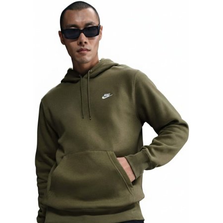 Nike Club Fleece vyriškas džemperis su gobtuvu žalias FN3859-222