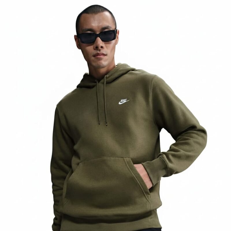 Nike Club Fleece vyriškas džemperis su gobtuvu žalias FN3859-222