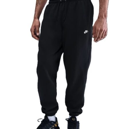 Nike vyriškos kelnės Cuffed Brushed Fleece Pants FN3808-010, juoda spalva, fleece vidus.