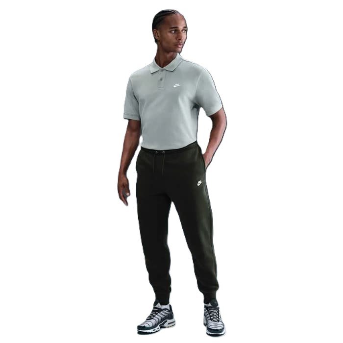 Nike vyriškos kelnės Sportswear Club Fleece Joggers FN3787-355, chaki spalvos, fleece vidus.