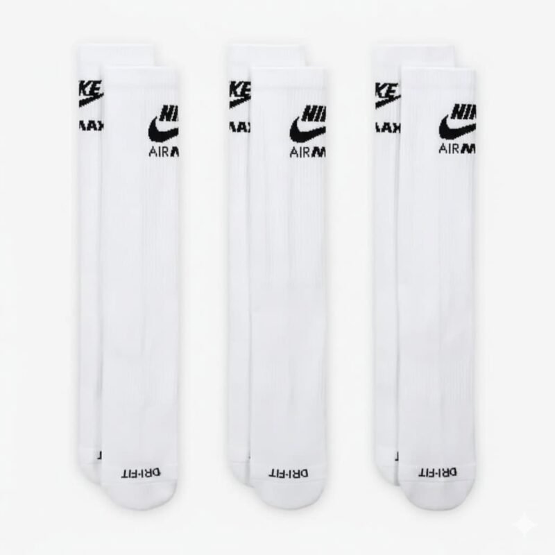 Nike Kojinės Baltos Ilgos Cushioned Crew Socks 3pp HF6580-100 - Image 3