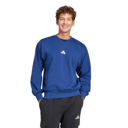 Adidas vyriškas džemperis JE3792 mėlynos spalvos fleece pašiltinimas