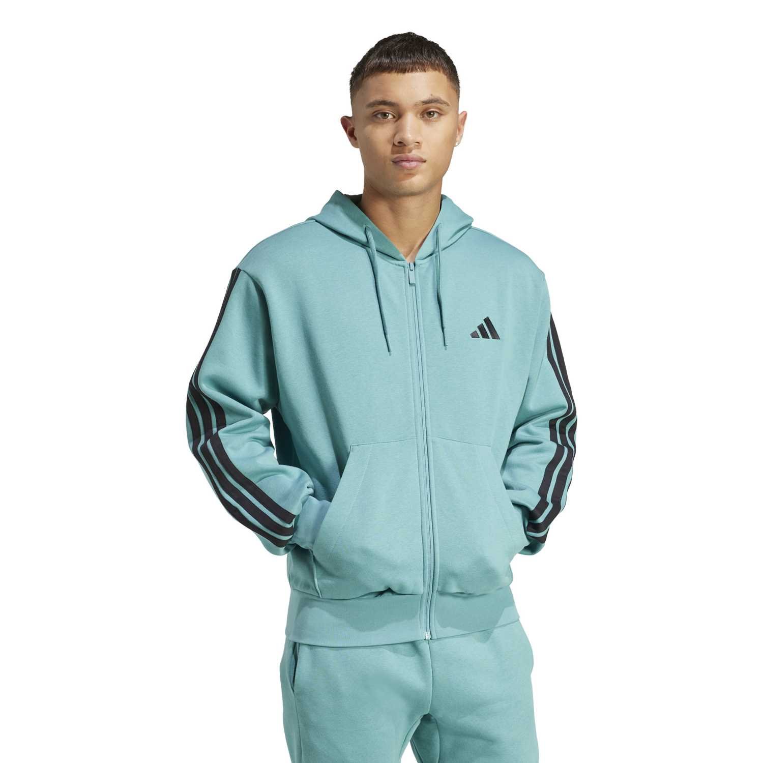 Adidas Džemperis Vyrams Su Gobtuvu Žalias FL Hoodie JX0698 - Image 3