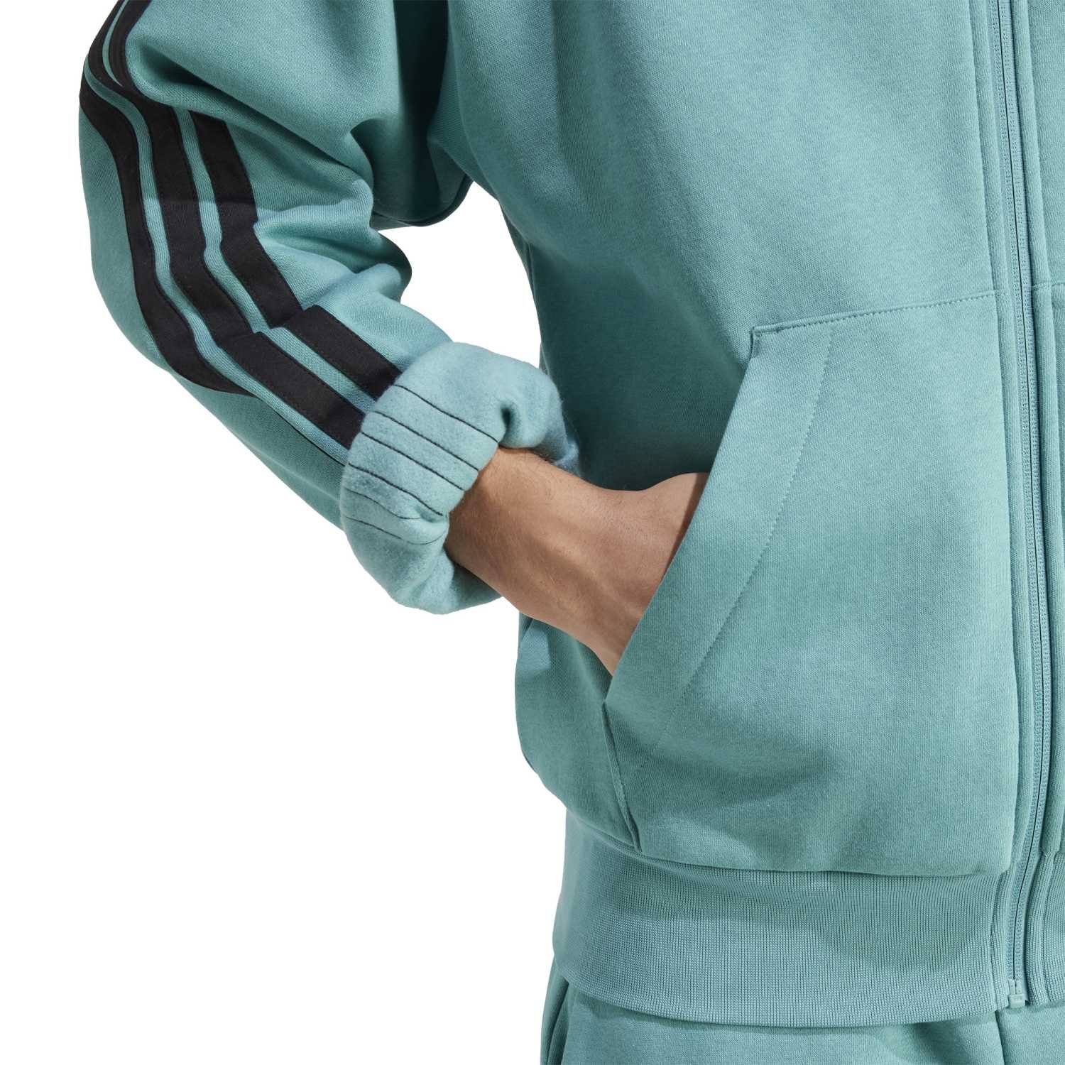 Adidas Džemperis Vyrams Su Gobtuvu Žalias FL Hoodie JX0698 - Image 5