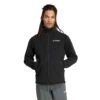 Adidas vyriškas fleece džemperis Terrex Multi Full-Zip Fleece Jacket JP0795 – juodas šiltas džemperis vyrams su užtrauktuku