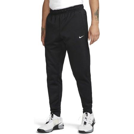 Nike Therma-FIT Tapered Fitness Pants DQ5405-010 vyriškos juodos sportinės kelnės su fleece vidumi