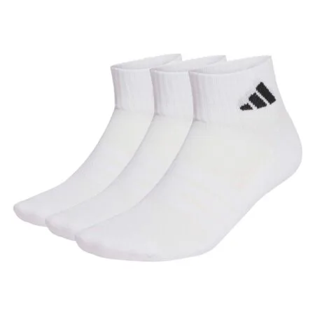 Baltos Adidas Cushioned Ankle kojinės JZ0523, 3 porų rinkinys, modelis dengiantis kulkšnies kauliuką.