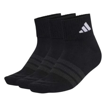 Juodos Adidas Cushioned Ankle kojinės KC9633, 3 porų rinkinys, modelis dengiantis kulkšnies kauliuką.