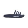 Mėlynos Unisex Adidas Adilette Shower KJ0051 šlepetės su Velcro lipuku baseinui.