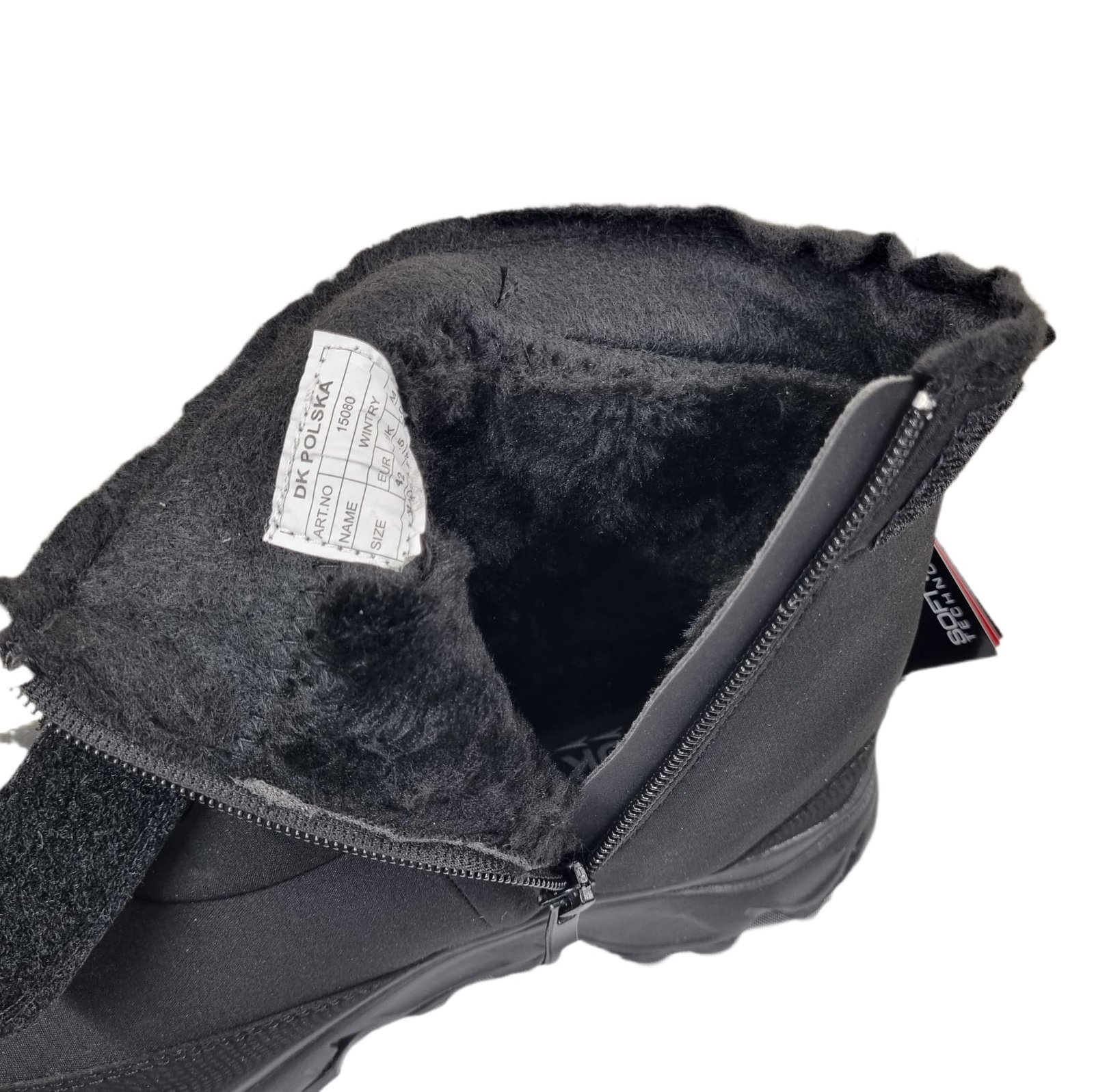 Sniego Batai Vyrams Žieminiai Šilti Termo DK 15080 Juodi - Image 4