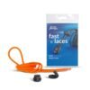 Ryškiai oranžiniai Kaps elastiniai batų raišteliai 120 cm su Fast’n’laces fiksavimo sistema ir juodu užraktu 643393.