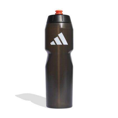Juoda sportinė Adidas gertuvė 750ml KD2773 su baltu logotipu ir matavimo skale.