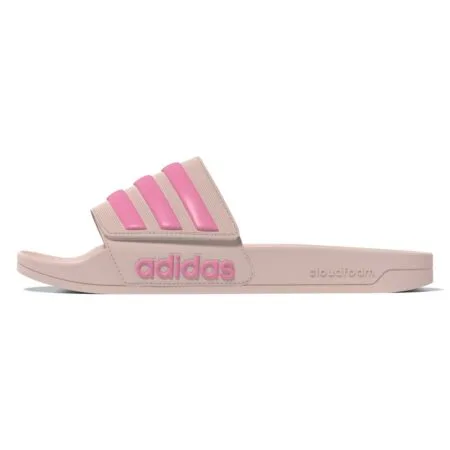 Rožinės moteriškos Adidas Adilette Shower KJ0156 šlepetės su Velcro lipuku baseinui.