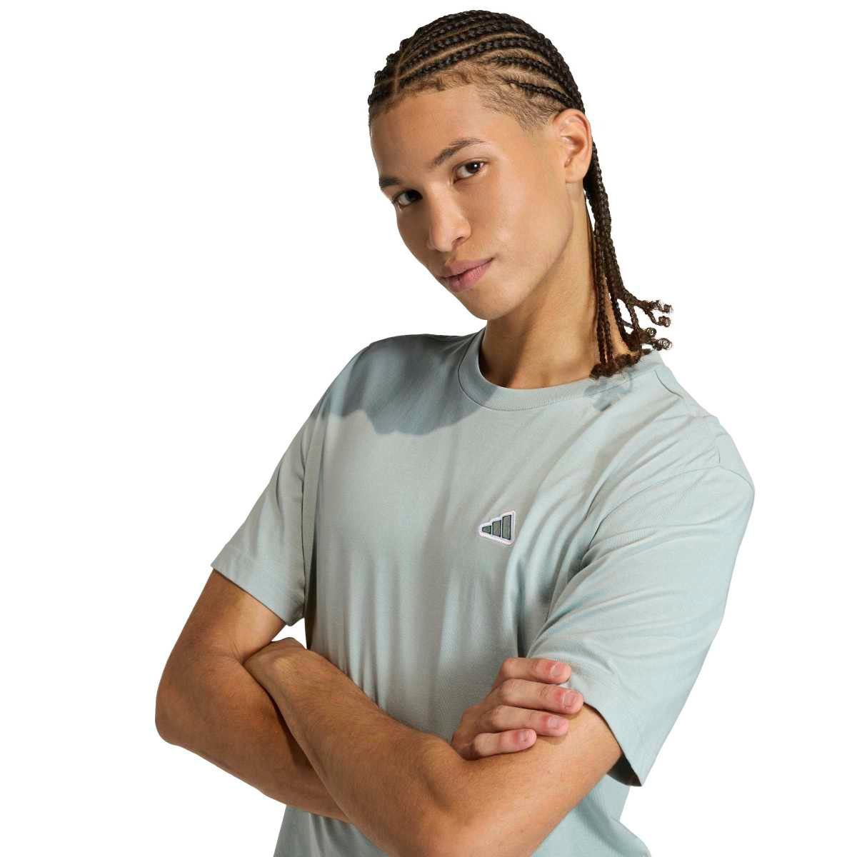 Adidas Marškinėliai Vyrams Medvilniniai Melsvi SJ T-Shirts KT4442 - Image 4