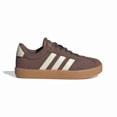 Vaikiški rudi zomšiniai batai Adidas VL Court 3.0 K, modelis KJ1801.