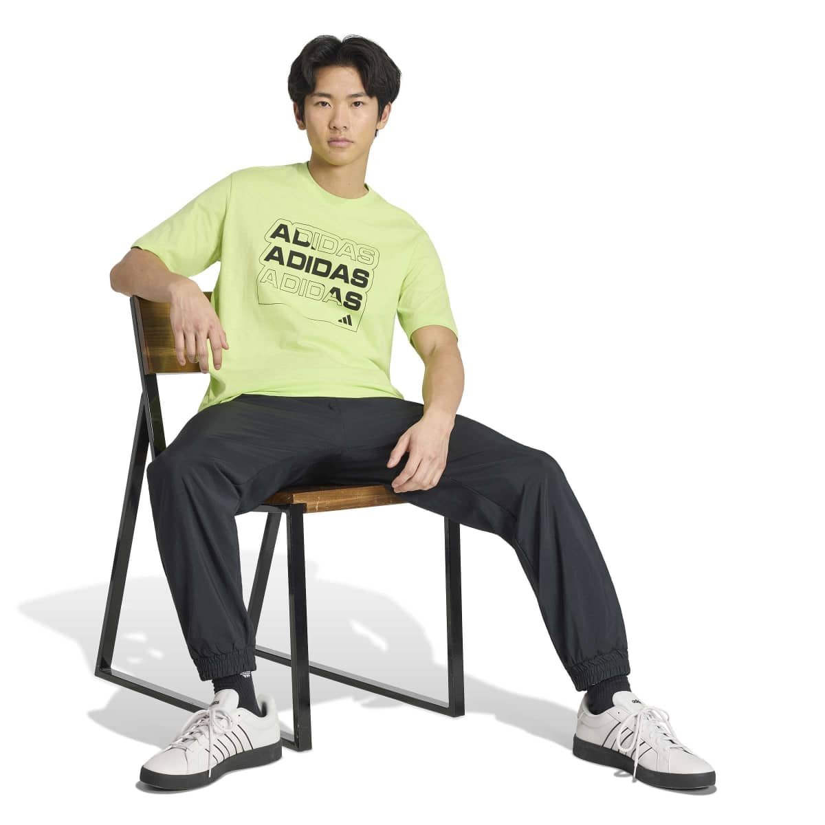 Adidas Graphic Multi Linear Logo T-Shirts KR6206 – Ryškūs Vyriški Marškinėliai - Image 3