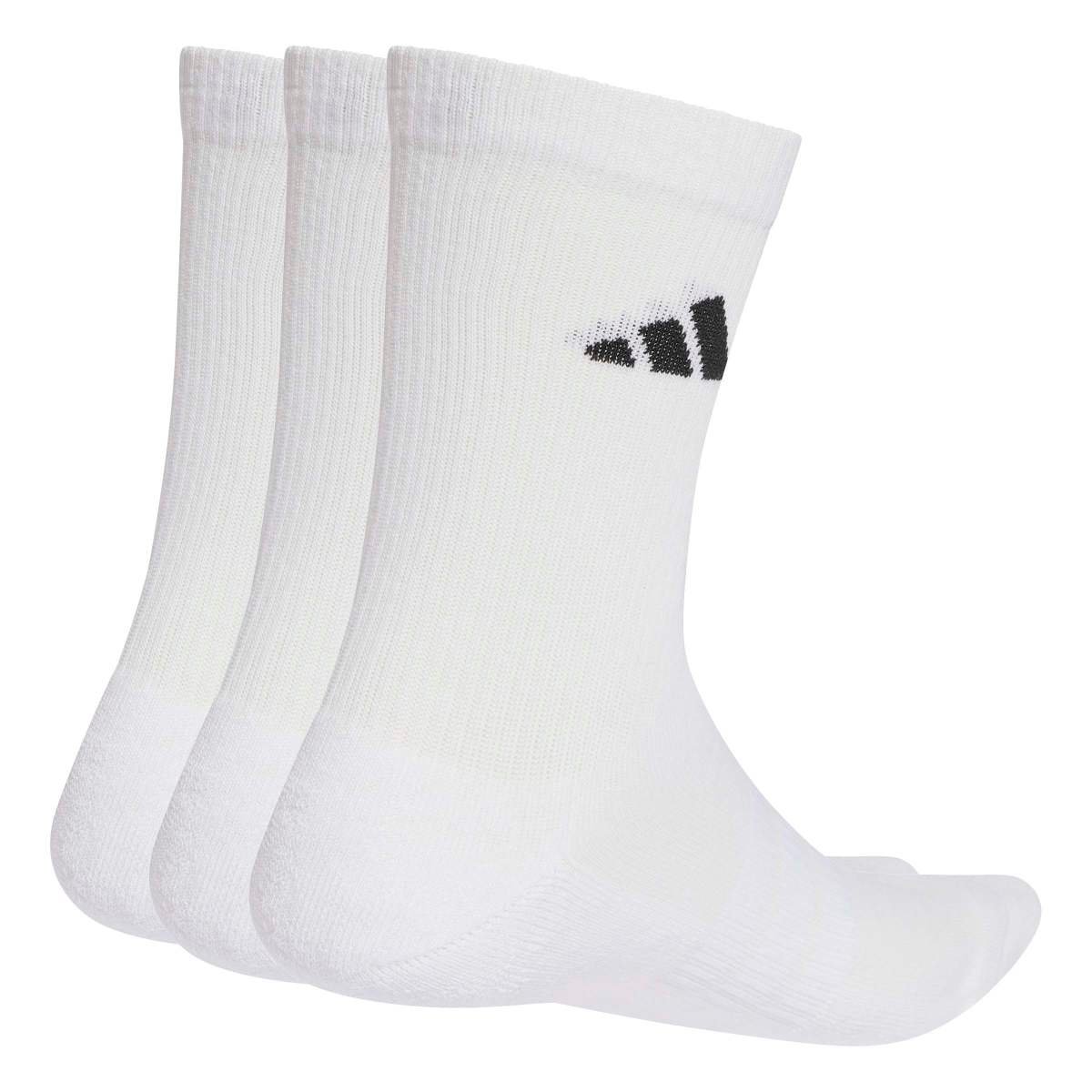 Adidas Cushioned Sportswear Crew Socks JZ0530 – Baltos Kojinės (3 Poros) - Image 2