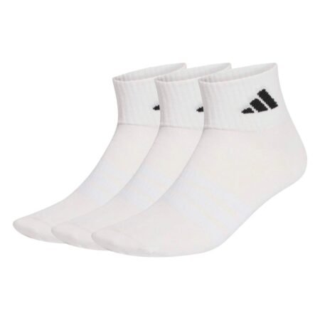 Baltos trumpos sportinės kojinės Adidas Thin and Light Ankle JZ0528, 3 porų pakuotė.