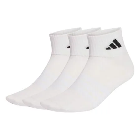 Baltos trumpos plonos sportinės kojinės iki kauliuko 3 poros Adidas Thin and Light JZ0528.