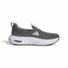 Pilki vyriški Adidas Cloudfoam Cuxxion Lounge sportbačiai be raištelių su baltu padu, modelis HP3474.