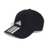Juoda unisex sportinė kepurė su snapeliu Adidas Baseball Cap 3-Stripes CLIMAPROOF JY0938.