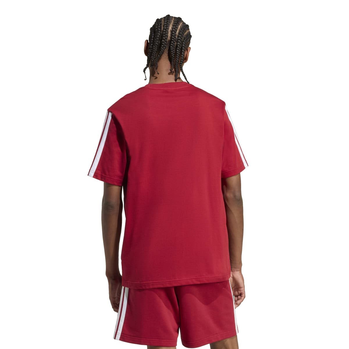 Adidas Essentials 3-Stripes Tee KR2699 – Vyšniniai Vyriški Marškinėliai - Image 2