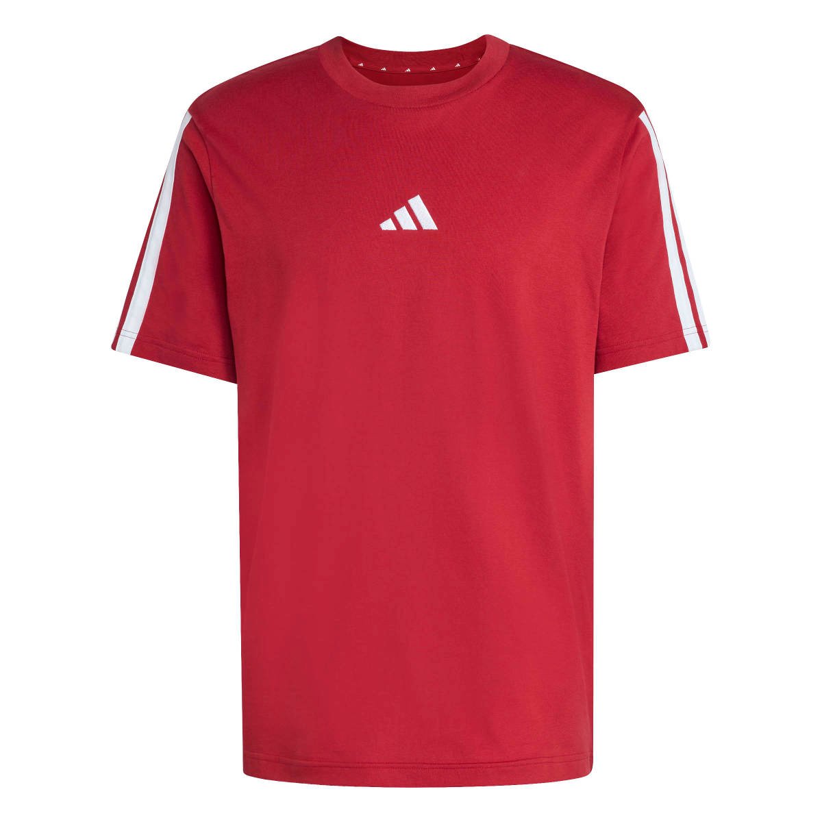 Adidas Essentials 3-Stripes Tee KR2699 – Vyšniniai Vyriški Marškinėliai - Image 6