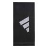 Juodas didelis sportinis medvilninis rankšluostis Adidas 3-Bar Towel Large KE7414.
