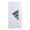 Baltas kompaktiškas sportinis medvilninis rankšluostis sporto salei Adidas Performance Towel Small KE7412.