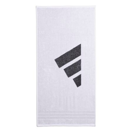 Baltas kompaktiškas sportinis medvilninis rankšluostis sporto salei Adidas Performance Towel Small KE7412.