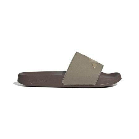 Chaki ir rudos spalvos unisex guminės šlepetės Adidas Adilette Shower Slide, modelis IH9039.