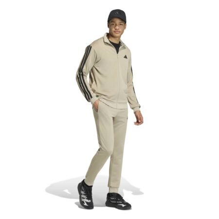 Smėlio spalvos vyriškas sportinis kostiumas treningai Adidas 3-Stripes French Terry KC1364.