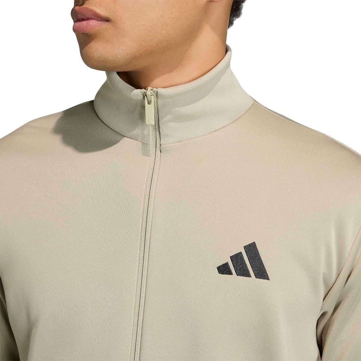 Adidas 3s FT Tracksuit KC1364 | Smėlio Spalvos Vyriškas Sportinis Kostiumas (Treningai) - Image 4