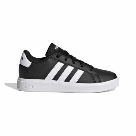 Juodi vaikiški sportbačiai kedai mokyklai Adidas Grand Court 2.0 K GW6503.